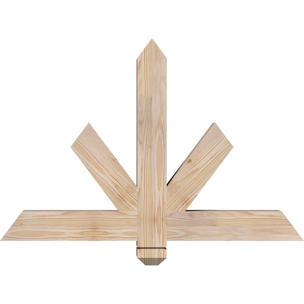 Ekena Millwork Kennewick Smooth Timber Gable Bracket, Douglas Fir, 36"W x 24"H x 3 1/2"D x 3 1/2"F, 16/12 Pitch GBW036X24X0404KEN00SDF - main